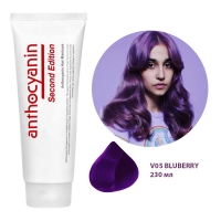 Яркая краска для волос фиолетовая Anthocyanin Blueberry V05 230 мл. - фиолетовый