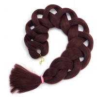 Канекалон для плетения кос DRIADA бордовый 118, 200cm