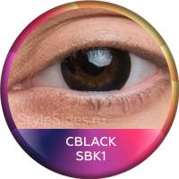 Чёрные линзы с увеличивающим эффектом Black SBK4