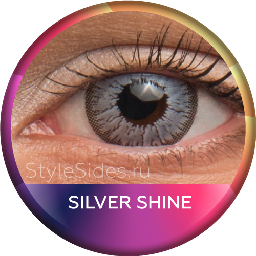 Серые линзы с серебряным сиянием Lensmam Silver Shine