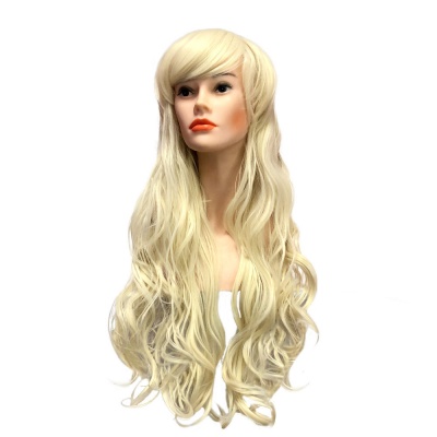 парик кудрявый с челкой белый блонд driada no455/60, 66cm