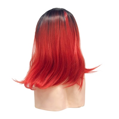 парик каре без челки черно-красный driada 1b/red, 35cm