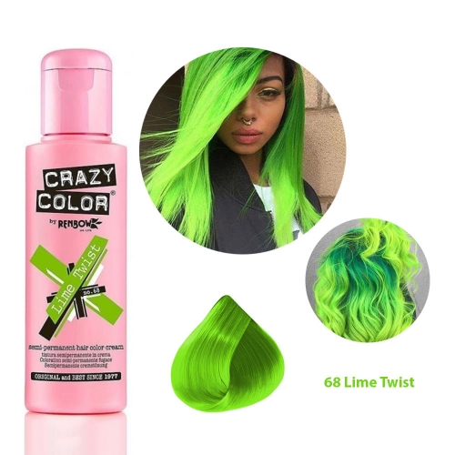 Краска для волос Crazy Color 68  Lime Twist (лайм)