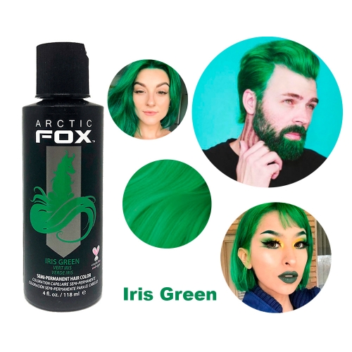 Краска для волос зеленая Arctic Fox Iris Green, 118 ml