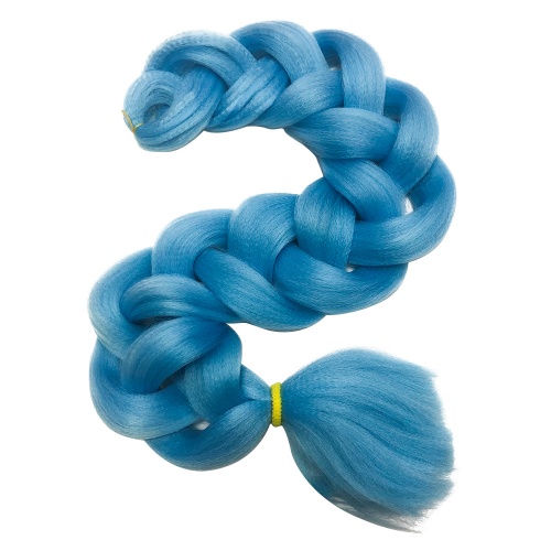 канекалон для плетения кос driada голубой 2513в, 200cm