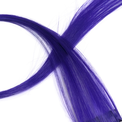 Цветные пряди на заколке темно-фиолетовый, 50cm X 10шт