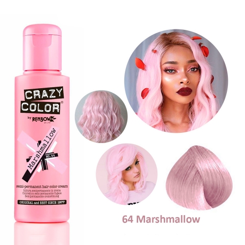 Краска для волос Crazy Color 64 Marshmallow (зефир)