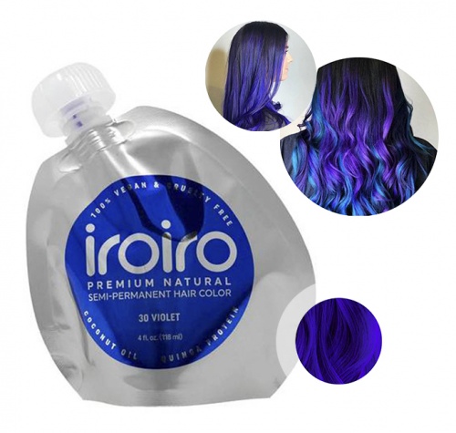 Краска для волос iroiro 30 violet фиолетовый, 236 ml