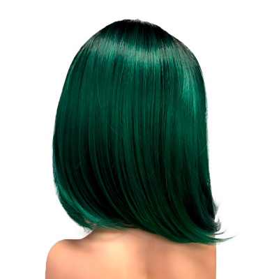 парик каре без челки черно-темно зеленый driada 1b/green, 35cm