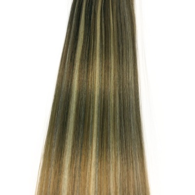 накладные волосы на заколках темно каштановый 27h613, 6 прядей, 56cm