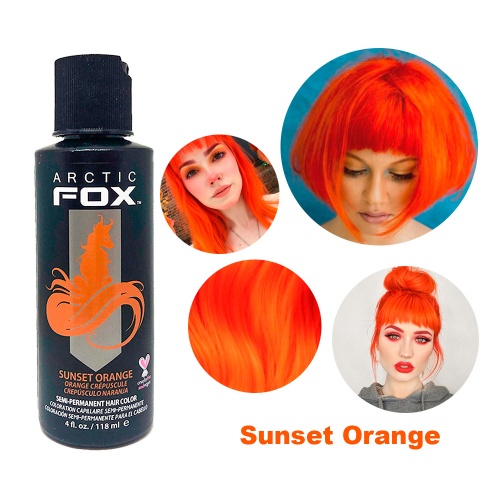 Краска для волос оранжевая Arctic Fox Sunset Orange, 118 ml