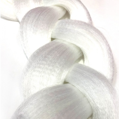 канекалон для плетения кос driada белый white, 200cm