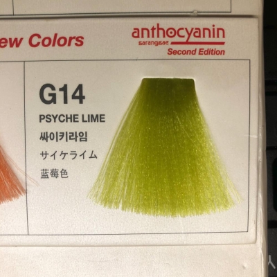 Краска для волос Антоцианин G14 (PSYCHE LIME) *230 мл.