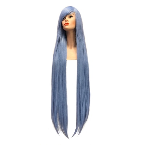 парик прямой с челкой hinanawi tenshi светло-синий driada cs-035k, 100cm